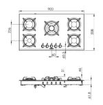 ابعاد اجاق همرا