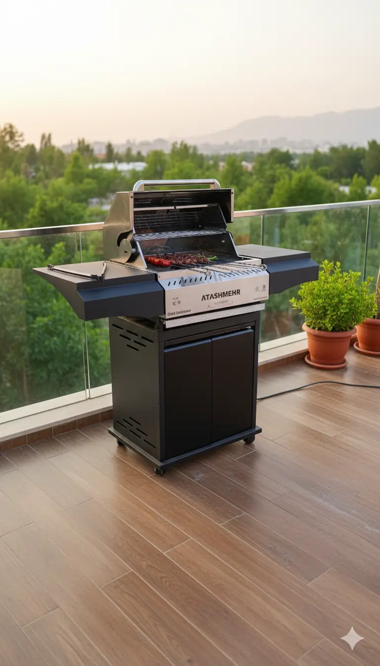 باربیکیو ذغالی توربو فن برقی1