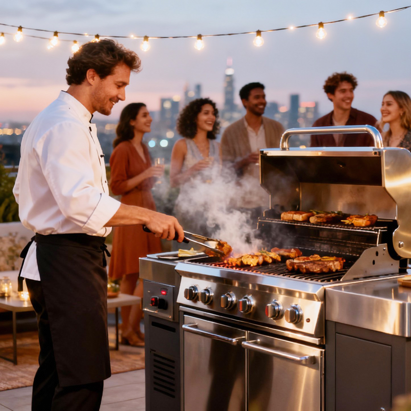 آشپزی در فضای باز با آتش مهر | تجربه طعم و آتش در روف گاردن