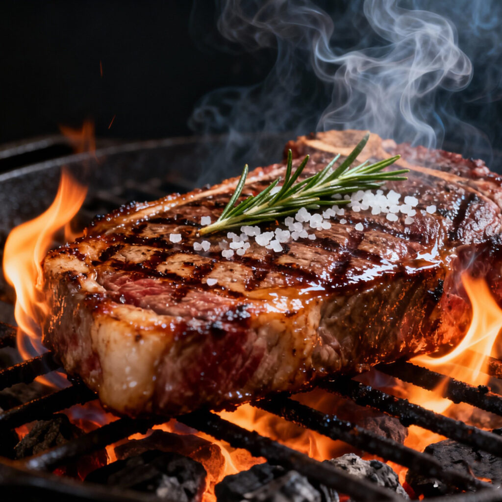 طرز تهیه استیک دودی روی آتش | رسپی حرفه‌ای با باربیکیو آتش مهر
